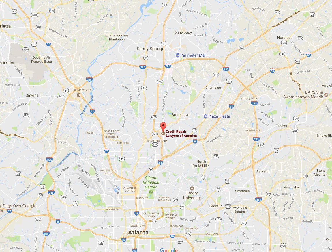 Credit Repair Lawyers of America map location in Georgia