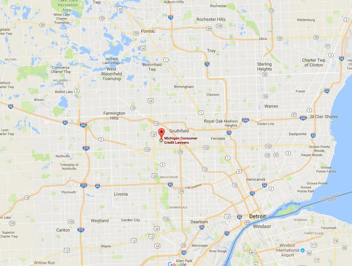Credit Repair Lawyers of America map location in Michigan