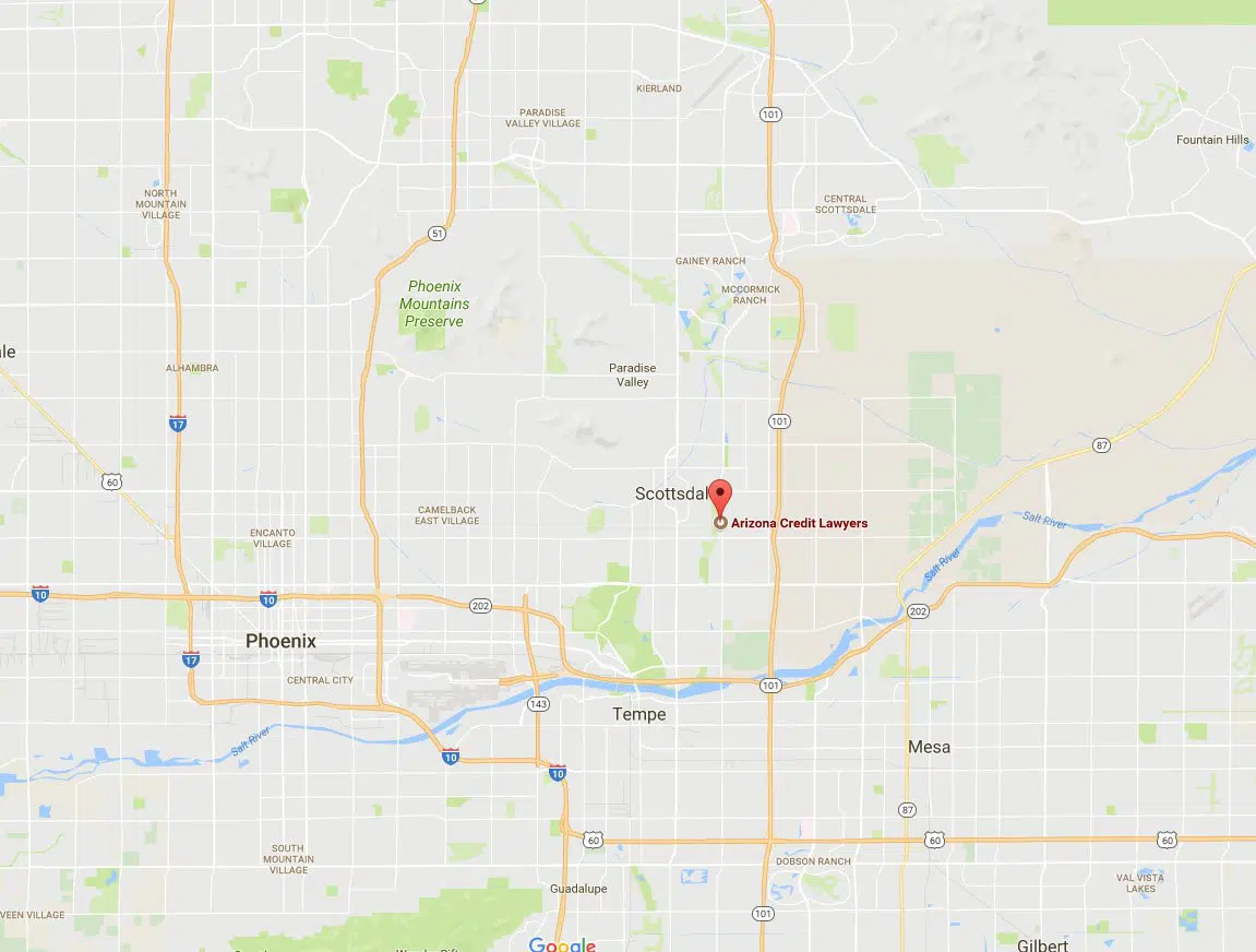 Credit Repair Lawyers of America map location in Arizona